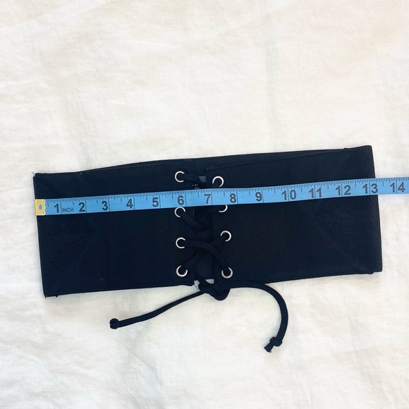 Zara Lace up Wide Stretchy Waist Belt - Picture 3 of 7